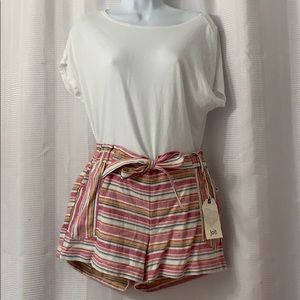 Jolt high waisted front tie shorts